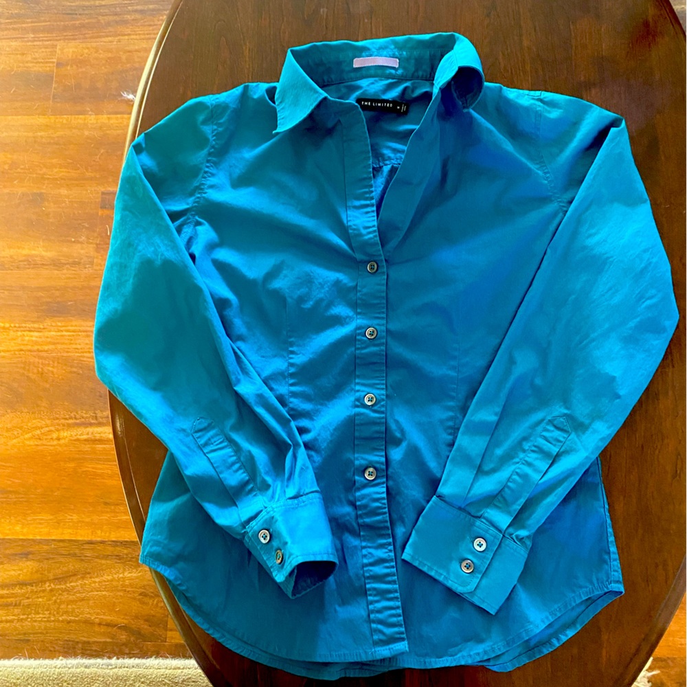 The Limited Teal Women’s Button Down Dress Shirt